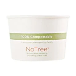 No Tree Paper Bowls, 3.4 Dia X 2.3, 8 Oz, Natural, PK1000