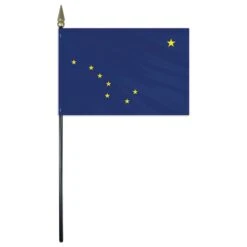 Alaska Stick Flag 4"x6" E Gloss