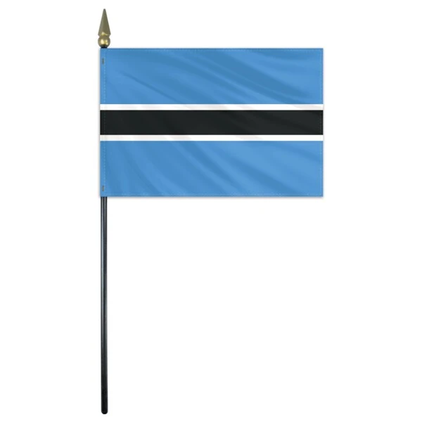 Botswana Stick Flag 4"x6" E Gloss 1 Botswana Stick Flag 4"x6" E Gloss