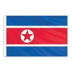 North Korea Indoor Nylon Flag 3'x5'