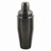 Cocktail Shaker, 3-Piece, Blk Finish, 24 Oz