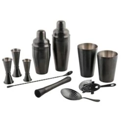 Cocktail Shaker, 3-Piece, Blk Finish, 24 Oz -Zoro Tools Shop Grainger 10553xx04xx63f3cc