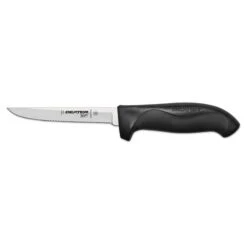 Scalloped Utility Knife, Black Handle, 5"