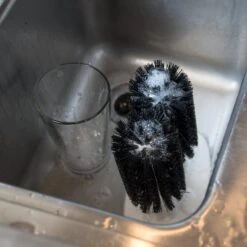 CARLISLE Twin Glass Washer, 8", Blk, PK6 -Zoro Tools Shop Grainger 271947