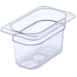 CARLISLE Food Pan PC, 4", DP, 1/9, Clr, PK6