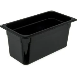 CARLISLE Food Pan PC, 6", DP, 1/3, Blk, PK6