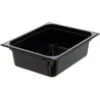 CARLISLE Half Food Pan PC, 4" D, Black, PK6