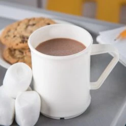 CARLISLE Polycarbon Handled Mug, 9.6 Oz., Wht, PK48 -Zoro Tools Shop Grainger 282731