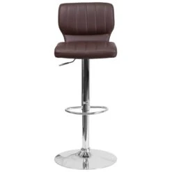 Brown Vinyl Adjust Ht Barstool, Vertical Stitch Back, Chrome Base, PK2 -Zoro Tools Shop Grainger 2xxCHxx132330xxBRNxxGGxxinset4xx8c82d2
