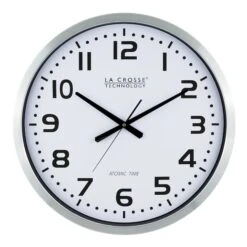 Metal Atomic Analog Wall Clock, 20"
