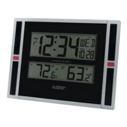 Atomic Digital Wall Clock W In/Out Temp -Zoro Tools Shop Grainger 513xx149xxINTxxleft