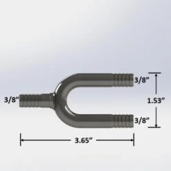 U-Bend Manifold 3/8" W/ (1) 3/8" Barb
