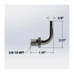 Npt 3/8" X 3/8" Barb, 90deg.