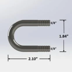 Barb U-Bend For Beer Shanks, 3/8"