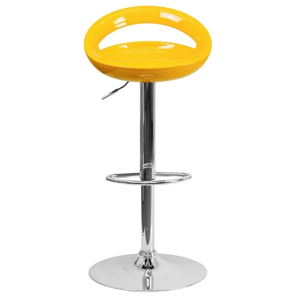 Yellow Vinyl Barstool, Adj Height 10 Yellow Vinyl Barstool, Adj Height - Image 10