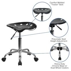 Tractor Seat W/Chrome Frame, Black -Zoro Tools Shop Grainger LFxx214AxxBLACKxxGGxxinset4xx288b9f