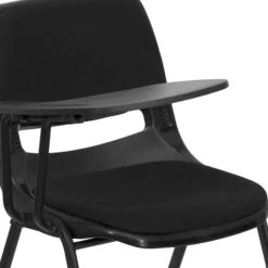 Right Handed Tablet Arm Chair, Plastic, Bk, 21" W, 25.5" L, 32" H, Black -Zoro Tools Shop Grainger RUTxxEO1xx01xxPADxxRTABxxGGxxinset5xxc5097b