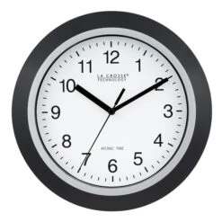 Atomic Analog Wall Clock, 10"