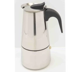 Home Basics 6 Cup Stainless Steel Espresso Maker, Silver