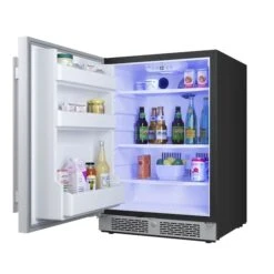 24 Inch Wide 566 Cu Ft BuiltIn Compact Refrigerator With Left Hinge -Zoro Tools Shop HM20Wallace20Inc AFR242SSLHxxImg5xxab6a03