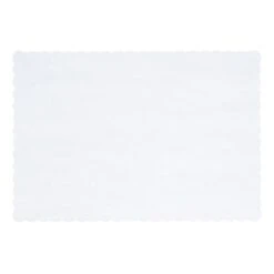 10" X 14" Scalloped White Paper Placemats 1000 PK