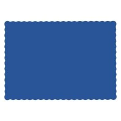 10" X 14" Scalloped Navy Blue Paper Placemats 1000 PK