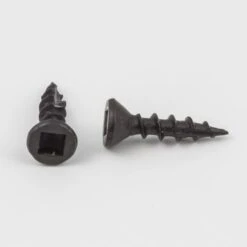 #6 X 5/8In. Black Square Drive Type 17 Coarse Thread Flat Head Screw Sold By The Box