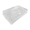 11" X 16" Clear Rectangle Tray Disposable PET Lids (48 Lids), 48PK