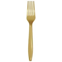 Glittering Gold Plastic Forks, 7", 288PK