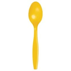 School Bus Yellow Plastic Spoons, 6.75", 600PK