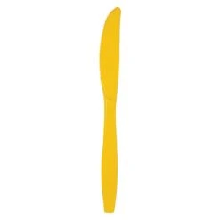 School Bus Yellow Plastic Knives, 7.5", 288PK