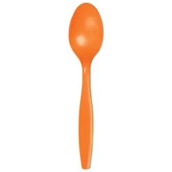 Sunkissed Orange Plastic Spoons, 6.75", 600PK