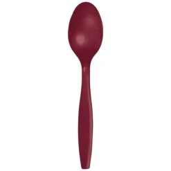 Burgundy Red Plastic Spoons, 6.75", 288PK