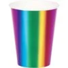 Creative Converting Rainbow Foil Cups, 9oz, 96PK