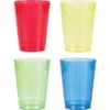 Assorted Colors Fluted Plastic Tumblers, 12oz, 144PK