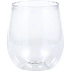 Plastic Stemless Wine Glasses, 14oz, 24PK