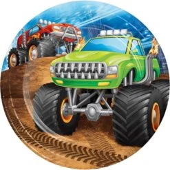 Creative Converting Monster Truck Dessert Plates, 7", 96PK