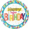 Creative Converting Bright Birthday Paper Plates, 9", 96PK