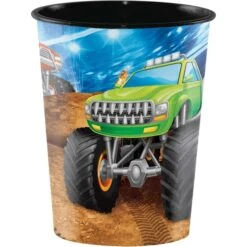 Creative Converting Monster Truck Plastic Cup, 16oz, 12PK