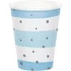 Creative Converting Blue And Silver Celebration Cups, 9oz, 96PK