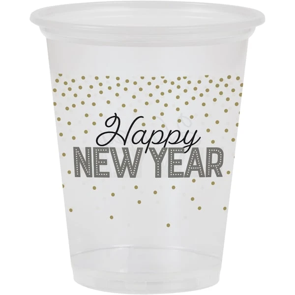 Creative Converting 16 Oz Happy New Year Plastic Cups PK96, 96PK 1 Creative Converting 16 Oz Happy New Year Plastic Cups PK96, 96PK