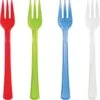 Assorted Color Mini Appetizer Forks, 4", 144PK
