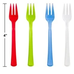 Assorted Color Mini Appetizer Forks, 4", 144PK -Zoro Tools Shop Hoffmaster20Group20Inc20DBA20Creative20Converting TTsgP7Kxx61fb28