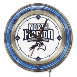 University Of North Florida Double Neon 15" Clock