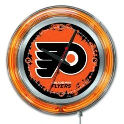 Philadelphia Flyers Double Neon 15" Clock, NHL