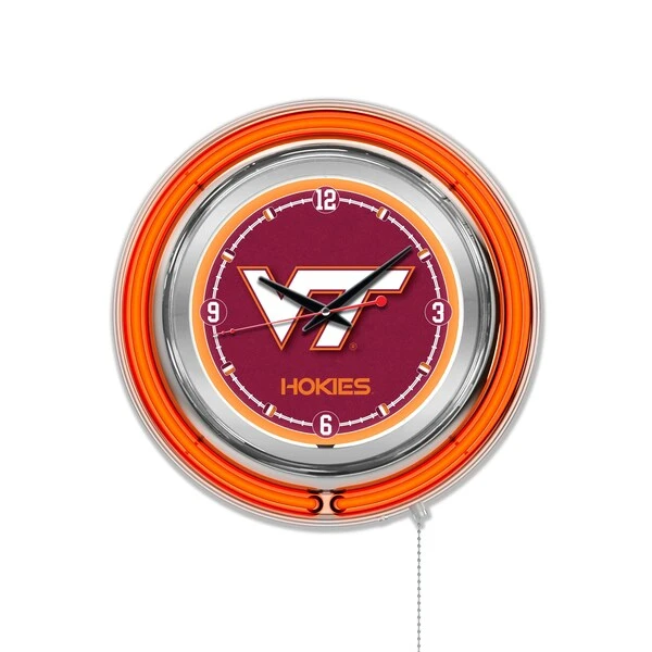 Virginia Tech University Double Neon 15" Clock 1 Virginia Tech University Double Neon 15" Clock