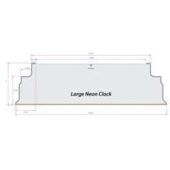 Virginia Military Institute Double Neon 19" Clock (VMI) 14 Virginia Military Institute Double Neon 19" Clock (VMI) -Zoro Tools Shop Holland20Bar20Stool20Co Clk19Dimensions 3