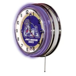 James Madison University Double Neon 19" Clock -Zoro Tools Shop Holland20Bar20Stool20Co Clk19JmsMadxx2xxb019de