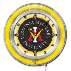 Virginia Military Institute Double Neon 19" Clock (VMI)