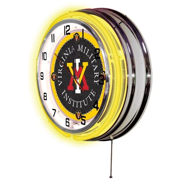 Virginia Military Institute Double Neon 19" Clock (VMI) 3 Virginia Military Institute Double Neon 19" Clock (VMI) - Image 3